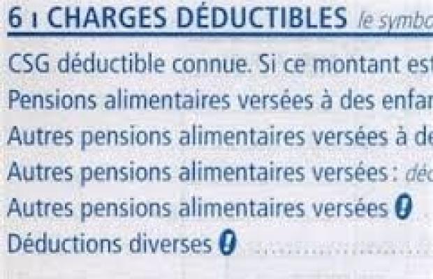 Déductibilité de la pension alimentaire